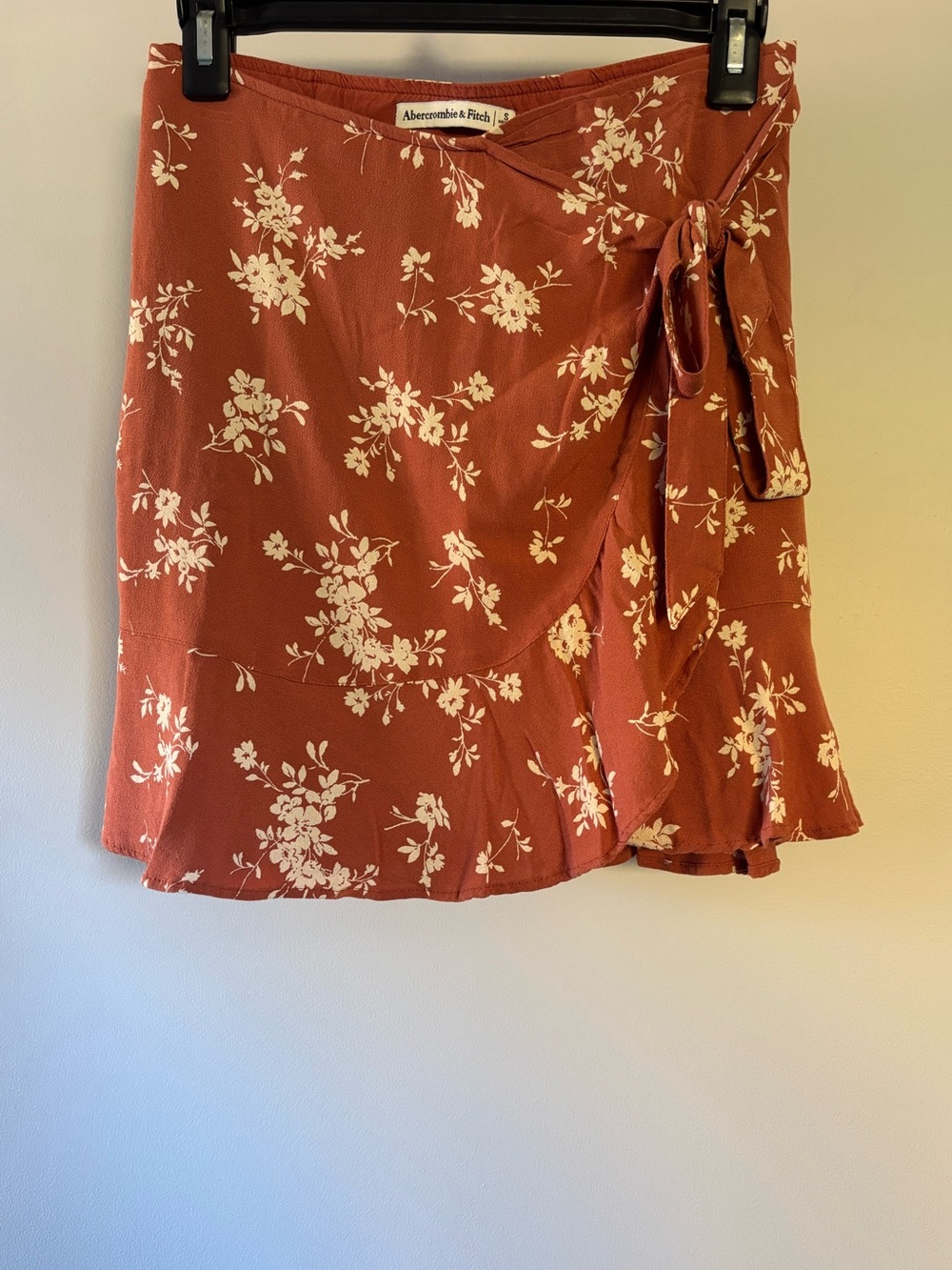 Abercrombie & Fitch Rust Floral Wrap Skirt